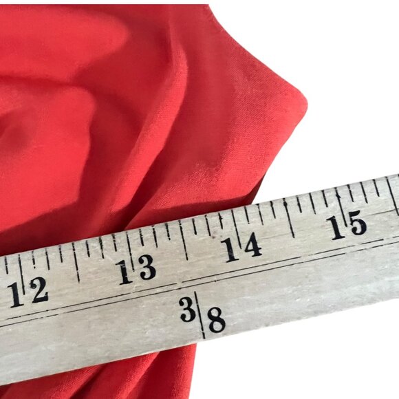 Cache Orange Office Siren Sleeveless Faux Wrap Dress With Gold Accent Si… - Picture 8 of 11